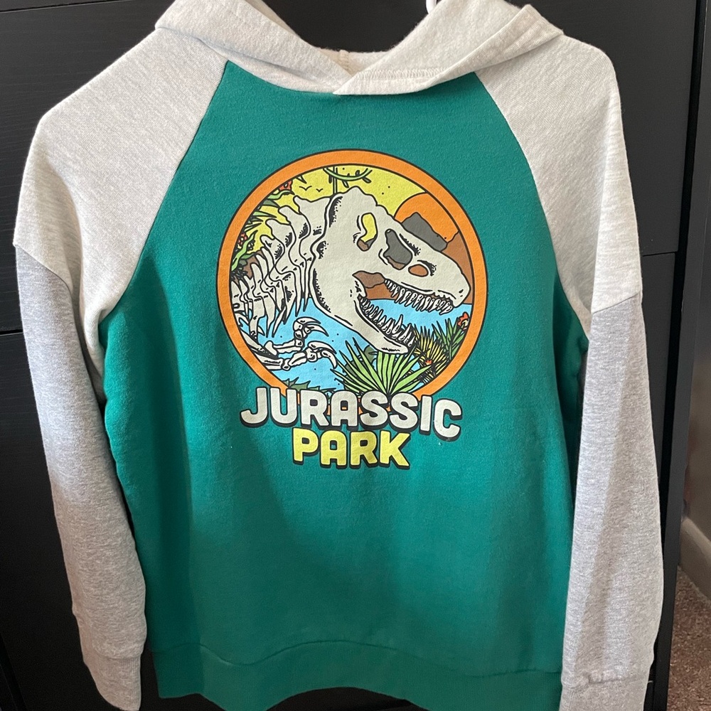 Jumping Beans Jurassic Park Hoodie - Green and Gray